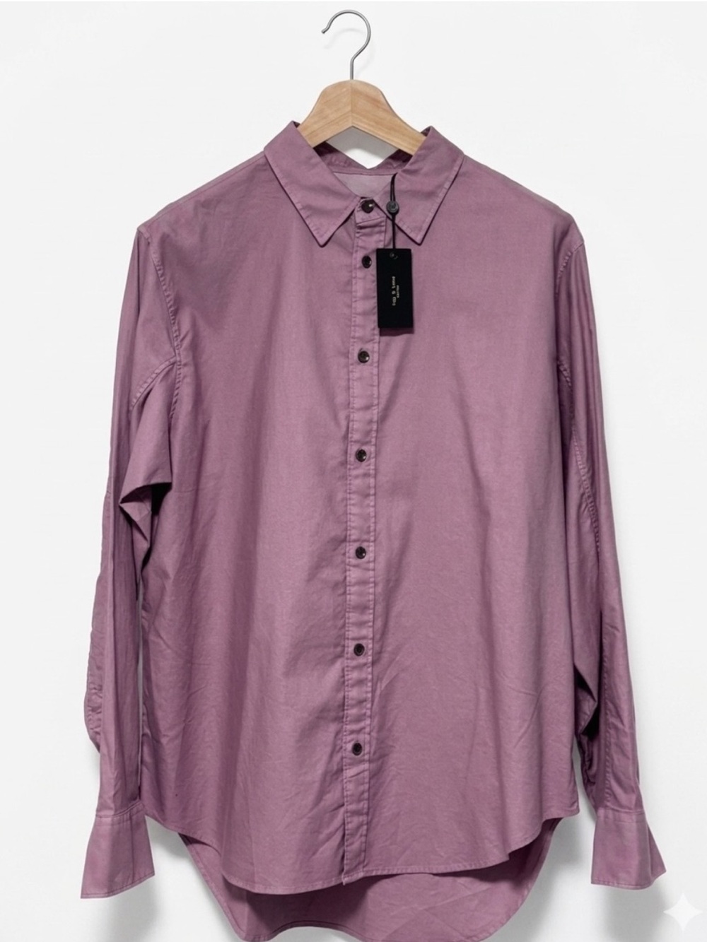NWT Rag & Bone Fit 2 Engineered Oxford Shirt XL Berry Pink Long Sleeve Button Up